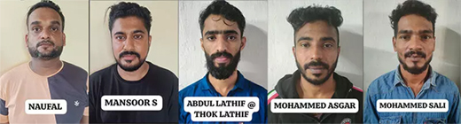 Five arrested 